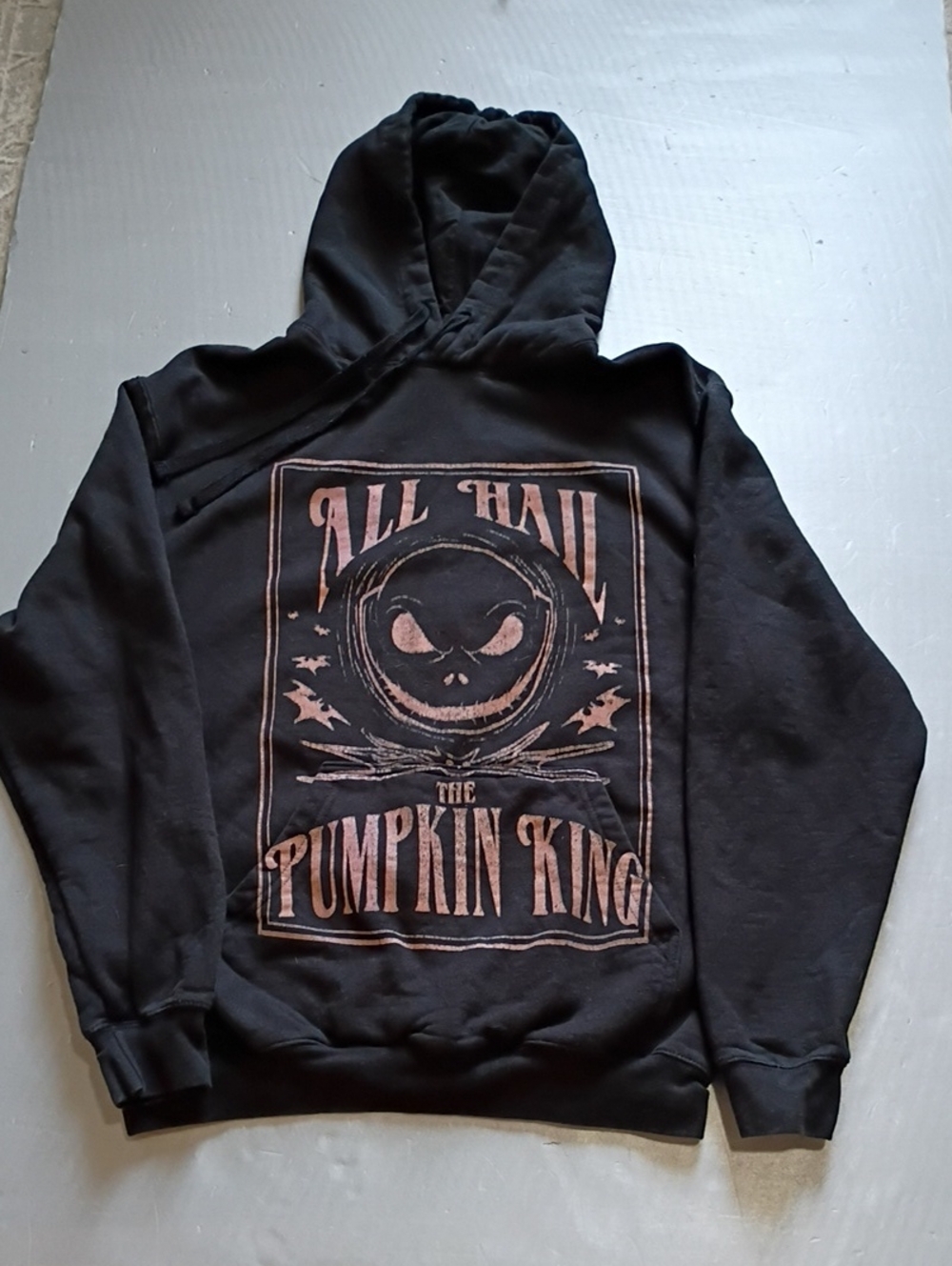 Tultex Black Hoodie All Hail Pumpkin King. M Halloween 🎃